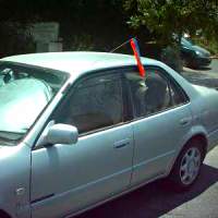 foto: oranje en blauw lint