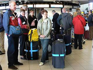 wachten op Schiphol