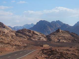 op weg naar de berg Sinaï